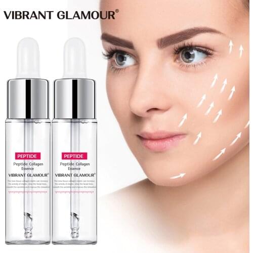 VIBRANT GLAMOUR Peptide Collagen Face Serum Anti Aging Moisturize Hyaluronic acid Facial Essence Firming Anti Wrinkle 2 Set