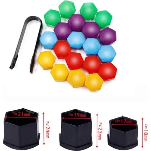 20Pcs 17mm 19mm 21mm Automobile Wheel Nut Bolt Cover Decorate Protection Tire Wheel Screw Bolts Nut Cap Hub Screw Protector