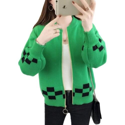 Womens Sweater Short Cardigan Tops 2018 New Fashion Autumn Winter Long Sleeve Loose Knitted Cardigan Female Sweaters Coat S86