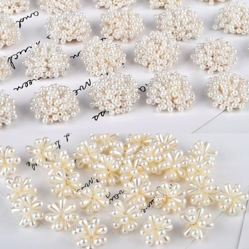 Min order 10pcs/lot water drop/rounds bead decoration handmade round balls flowers shape beads for diy jewerly earring accessory