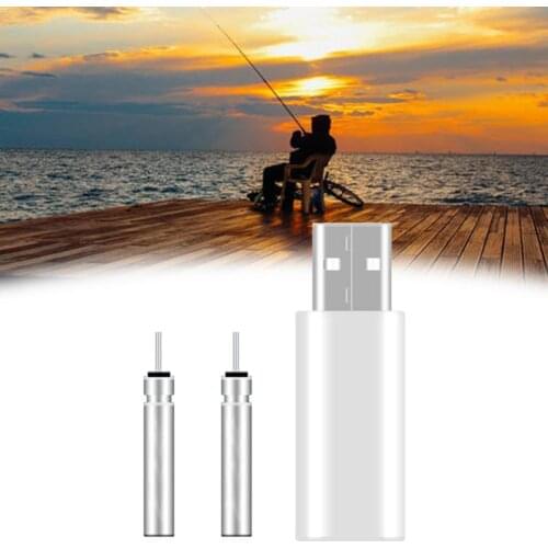 2Pcs Float Battery 1/2 Holes CR425 Luminous Float Fishing USB Charger Electronic Batteries Durable Night Fishing Accessories