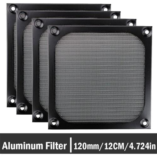 2PCS Gdstime 12cm Black PC Fan Dust Filter Dustproof Case Computer Mesh 120mm