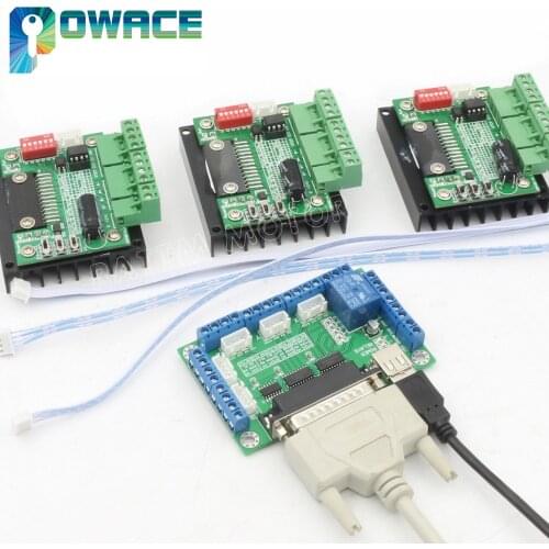 3 Axis TB6560 MD430 Motor Driver Controller Board for Nema23 Stepper Motor & 5 axis CNC Breakout Board Interface