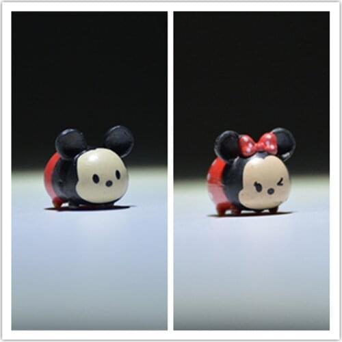 50PCS/lot 2cm Super small size Disney Mini Mickey Minnie mouse diele ornaments DIY ornaments