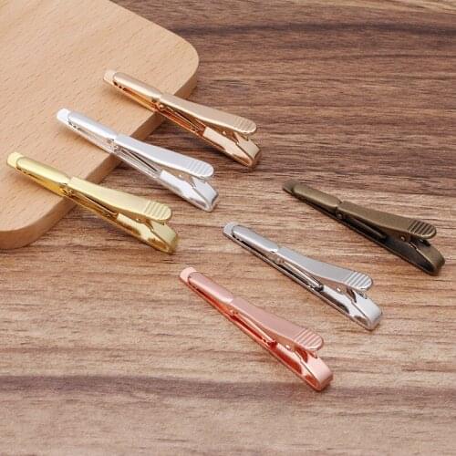 55mm Tie Clip Pin Clasps Tie Bar Mens Jewelry Findings Clothes Accessories Bulk Wholesale