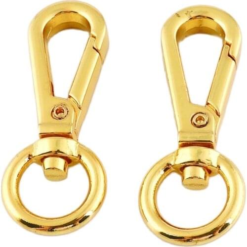 6pcs Swivel hook 13mm Gold DIY Craft Outdoor Backpack Bag Parts Metal Trigger Lobster Clasp Snap Hook Key Chain Tool Handmade