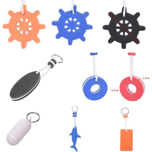 Anti-lost Buoyant Keyring Kayak Floating Key ring Finder Marine Sailing Boat Float Canal Keychain Water Sports Fish float