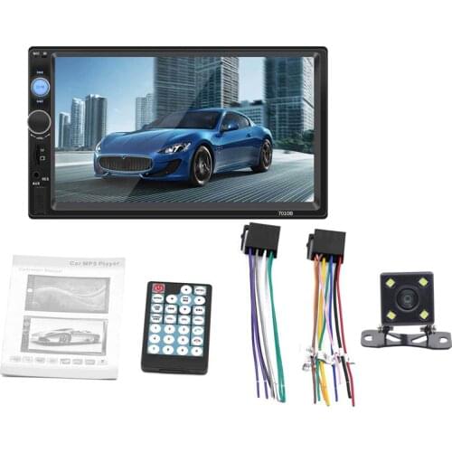 2 Din Car Radio 7" HD Player MP5 Touch Screen Digital Display Bluetooth Multimedia USB Auto Radio Car Backup Monitor
