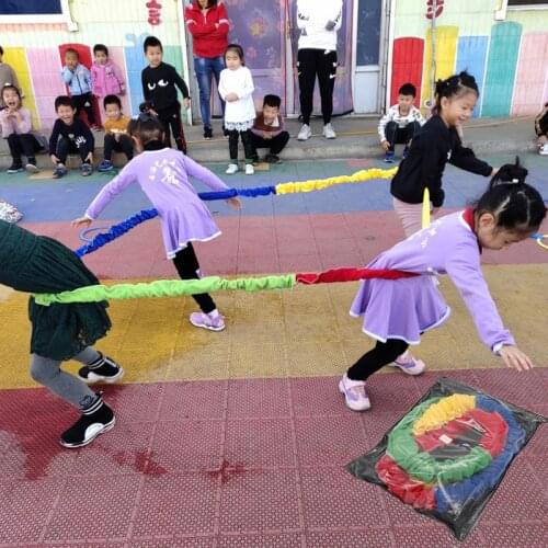 Outdoor Sport Toy Children teamwork Games Latex Band Elasticity Rope Circle Southeast Northwest Running Push Game Sensory toy