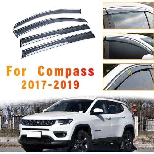 For Jeep Compass 2017 2018 2019 Window Weather Shield Deflector Guard Car Styling Auto Accessories Sun Rain Visor Awnings