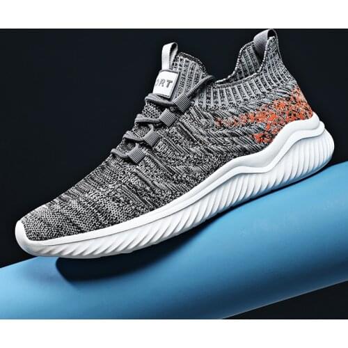 Mens Breathable Sneakers Shoes Comfortable Outdoor Walking Casual Shoes Non-slip Sports Casual Mens Shoes Large Size 39-46