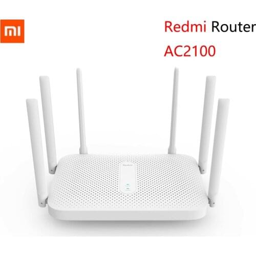 Xiaomi Redmi AC2100 Router Gigabit 2.4G 5.0GHz Dual-Band 2033Mbps Wireless Router Wifi Repeater With 6 High Gain Antennas Wider