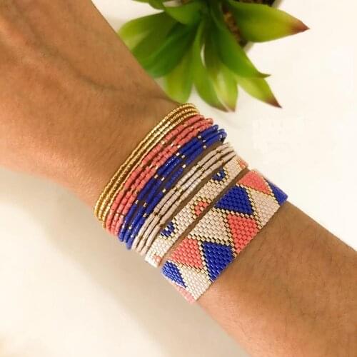 BLUESTAR 2021 Women Bracelet MIYUKI Bead Bracelets Geometric Pattern Pulseras Mujer Moda Handmade Crystal Armband