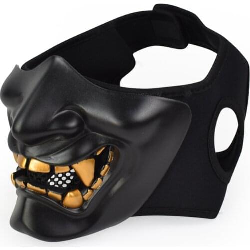 Halloween Prom party Hannya Mask Devil scary face Male and female adult half face Tactical mask
