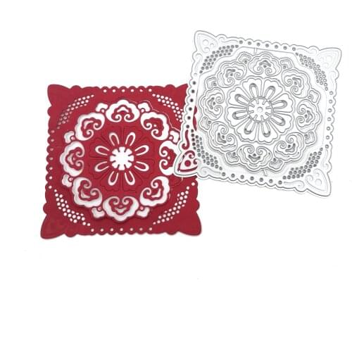 Julyarts Square Metal Dies for Card Making New for 2021 Greeting Cutting Dies Carbon Steel Embossing Stencil Card Cutting Dies