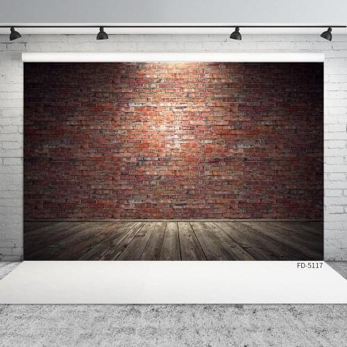 Brick Wall Wooden Floor Photography Backdrop Vinyl Cloth Background for Baby Children Portrait Pets Toy Photophone Photo Studio