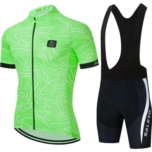 New SALEXO Pro Team Cycling Jersey 2021 Summer Quick Dry Bicycle Clothing Maillot Ropa Ciclismo MTB Cycling Clothing Men Suit