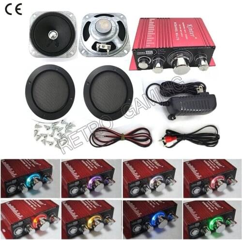 Arcade Game Audio Kit HIVI stereo amplifier + power adapter + speaker + cables for arcade cabinet game machines