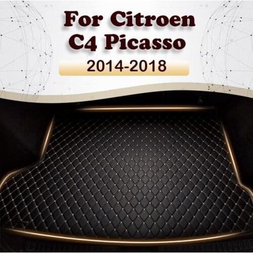Car trunk mat for Citroen C4 PICASSO five seat 2014 2015 2016 2017 2018 cargo liner carpet interior accessories cover