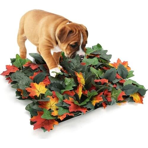 For Dog Cat Kitty Pet Snuffle Blanket Mat Washable Dog Play Mat Feeding Training Mat Jungle Leaf Toy Mat Nose Work Blanket Toy