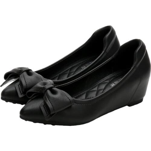 Red Low Heel Wedge Shoes 2021 Fashion Pumps slip-on kitten heels shoes women pointed Teenagers Girls Shoes Dress shoes