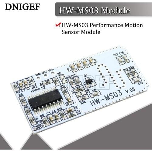 Motion Sensor Module HW-MS03 High Performance Radar Motion Sensor 2.4GHz to 5.8GHz Microwave Radar Sensor Module for Arduino