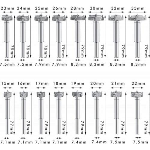 Wood Drill Bits Tools Tungsten High Speed Steel Woodworking Hole Saw Set Wood Drill Bits Opener for Woodworking Tool