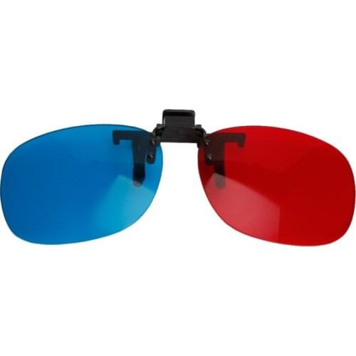 New Red Blue 3D Glasses Hanging Frame 3D Glasses Myopia Special Stereo Clip Type Wholesales