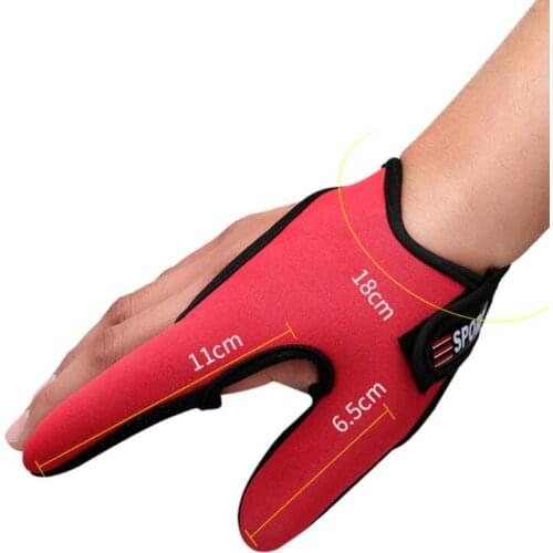 Outdoor Fishing Gloves Lead Fishing Gloves 2 Fingers Breathable Wearable Anti-slip Fishing Glove