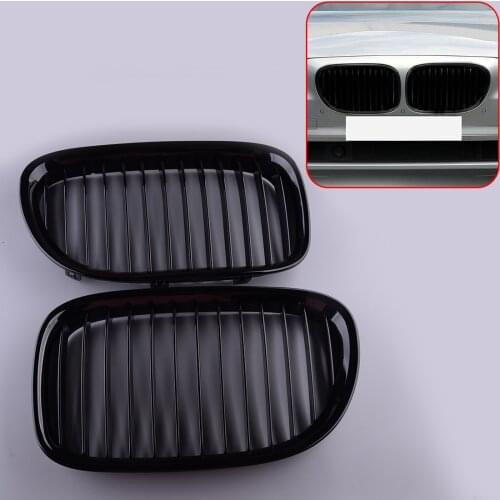 2Pcs Front Bumper Kidney Grill Grille Glossy Black Fit For BMW 7 Series F01 F02 F03 F04 51117184151 51117184152 2009-2011 2012
