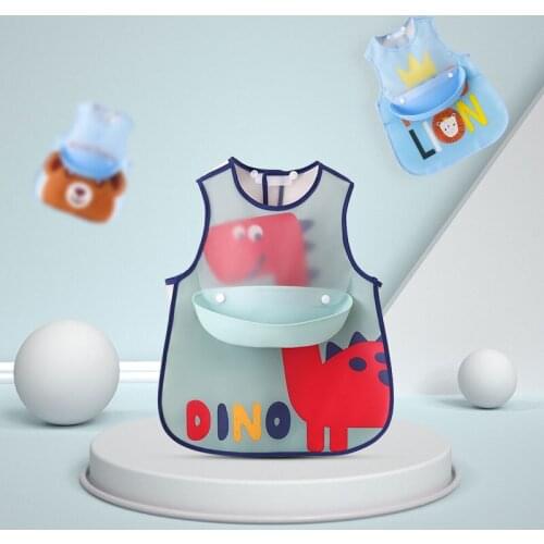 Adjustable Baby Newborn Bibs Boy EVA Waterproof Lunch Feeding Bibs Kids Cartoon Feeding Cloth Children Baby Girl Apron Bandana