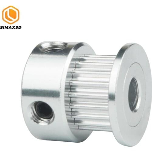 SIMAX3D 2pcs GT2 Timing Belt Alumium Pulley Fit 20 Teeth Belt Width 6mm Bore 5mm Open Timing Belt Synchronous Wheels Gear Parts