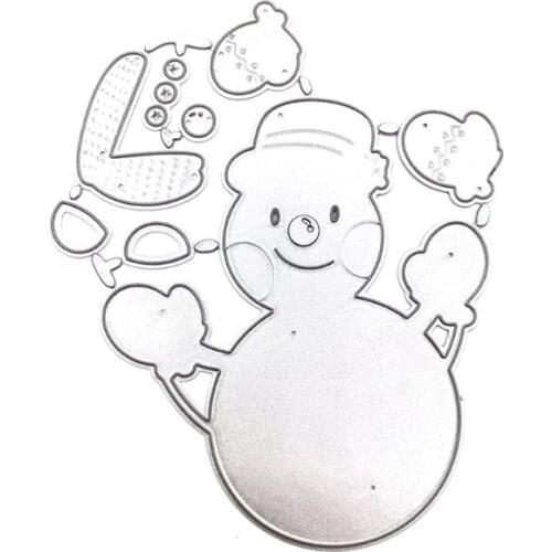 Christmas Cute Big Snowman Carbon Steel Cutting Dies DIY Scrapbooking Photo Album Embossing Paper Cards Making Stencil F19B