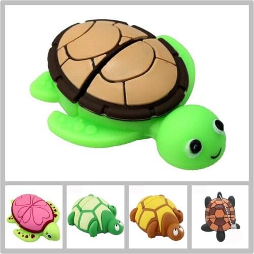 Cartoon Animal Turtle Memory Disk Storage Pen drive Personalized Stick 5 styles Tortoise Usb Flash Drive Pendrive 4GB 8GB 16GB