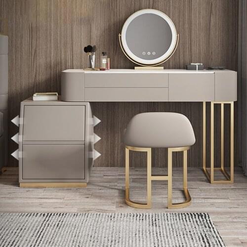 2 Sizes Nordic Slate Dressers Light Luxury Dresser for Bedroom Furniture Minimalist Modern Large-capacity Storage Dressing Table