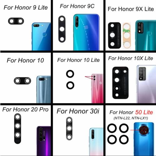 Back Rear Camera Glass Lens For Huawei Honor 9 9i 9N 9X 9S 9C Pro Lite Camera Glass Lens Replacement Repair Parts