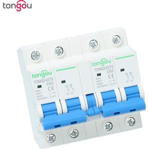 TONGOU 2P 63A MTS Dual power Manual transfer switch Circuit breaker MCB 50HZ/60HZ 400