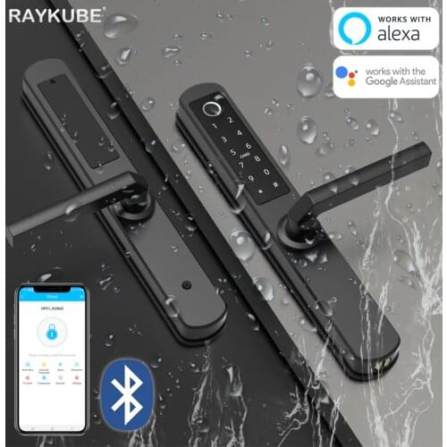 TTlock APP Biometric Door Lock Fingerprint Waterproof 304 Stainless Steel Homekit Both For Outdoor and Indoor Use Black DQ03