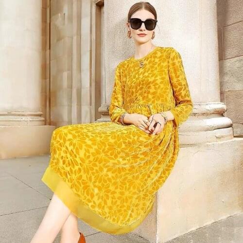 ZUOMAN 2021 New Summer Women O-neck Mesh Dress Long Sleeve Floral Print Pleated A-line Dress Floral Vestidos Plus Size 4xl