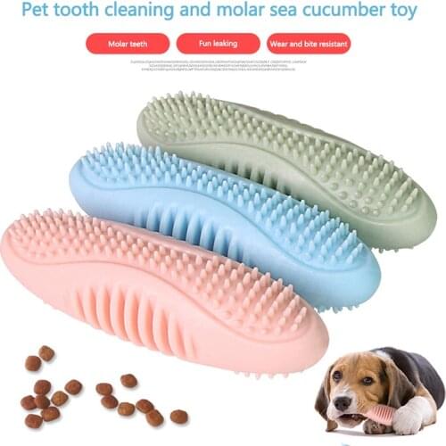Pet Dog Toothbrush Stick Pet Chew Toys Dogs Teeth Brushing Cleaning Massage Nontoxic Natural Rubber Dental Care Sticker
