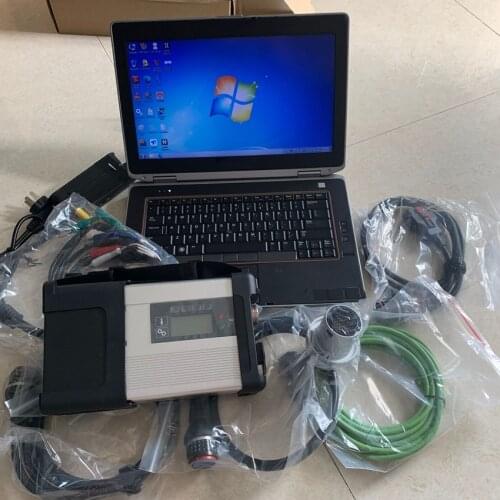 Newest super mb star c5 with hdd software with laptop for dell e6420 i5 cpu 4g with battery diagnostic tool ready to use