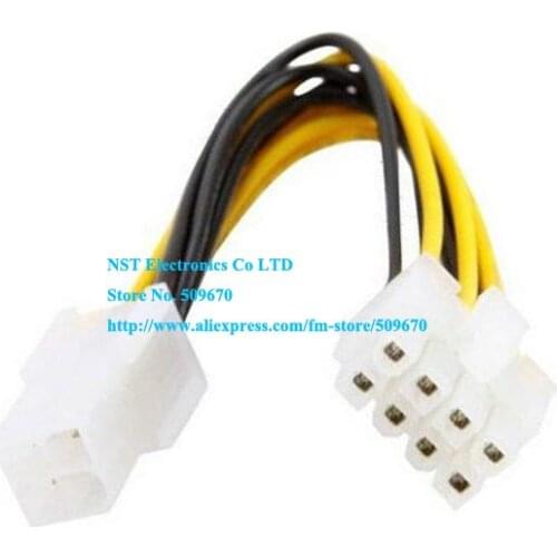4Pin to 8 Pin EPS 12V ATX Motherboard Power Supply Adapter Converter Cable About 10CM/Free shipping/2PCS
