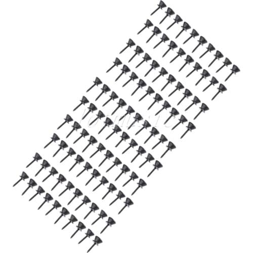 50Sets Black Strap End Pin for Electric Guitar Replacement