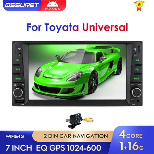 Android 9.0 OSSURET Universal Car GPS Navigation Radio For Toyota Camry Alphard Echo Rush Allion Auris Celica Yaris FM MAPS RAV4