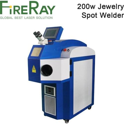 FireRay 200W YAG Jewelry Spot Welder Jewelry Laser Welding Machine Built-in Chiller for Silver Gold Rings Pendants Denture