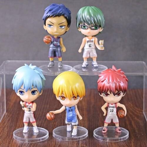 Kurokos Basketball Kuroko Tetsuya Kagami Taiga Midorima Shintaro Kise Ryota Aomine Daiki Q Version Figures Toys 5pcs/set