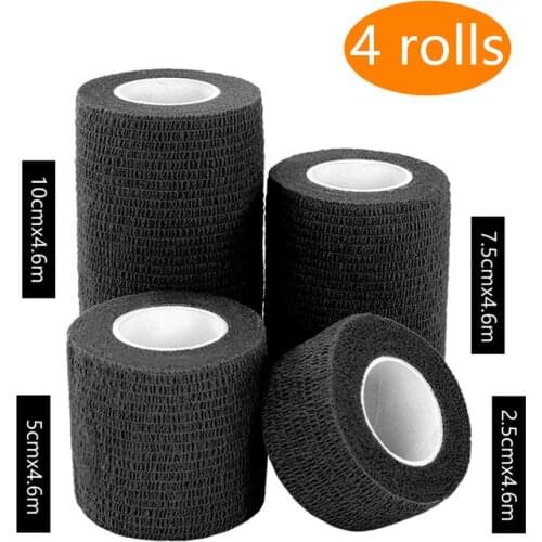 4pcs/Set 2.5/5/7.5/10 Cm Sports Elastoplast Cohesive Bandage Self Adherent Wrap Elastic Self Adhesive Waterproof Pet Tapes