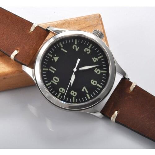 Luxury Brand Mens Watch Automatic Mechanical Sapphire Glass Black Dial Mens Clock Clock