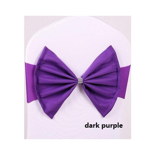 Spandex Lycra Chair Sashes Elastic Satin Chair Bands with Buckle for Wedding Chair Cover Sashes Bows