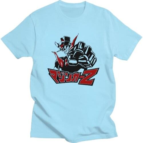 Trendy Ufo Robot Mazinger Z T Shirt Men Short Sleeves Soft Cotton T-shirt Leisure Goldorak Gurendaiza Anime Tees Fashion Tshirts